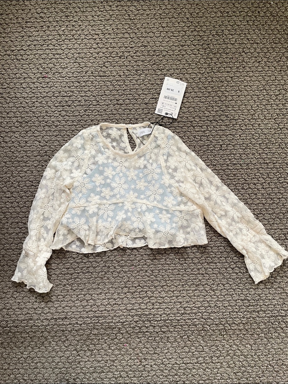 Zara Lace Cropped Top
